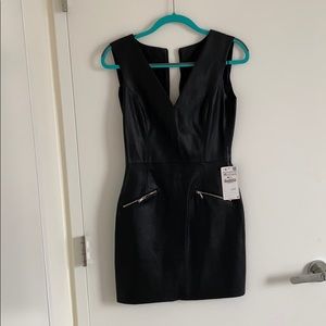 Faux Leather Black Zara Dress (With tags)